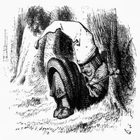 Carroll: izgleda staklo. Nging kralj hržite. Graviranje drva nakon sir Johna Tennija za prvo izdanje Lewis Carroll's 'kroz gledanje stakla, 1872. Poster Print by Granger Collection
