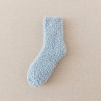Snaga kompresije za žene Muškarci Zimske žene Coral Socks Srednja cijev Spavaće kući Solidac