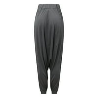 Ketyyh-Chn joga gamaše ljetne hlače Ženske modne casual pantalone vježbaju casual hlače siva, m