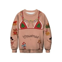 Ružni božićni džemper, porodični duks pulover Jumper vrhovi za ženske muške