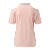 Majice miayilima za žene Ispiši ljeto V izrez sa majica s kratkim rukavima s kratkim rukavima Top bluza