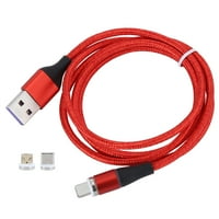 1m 3,3ft jednoručni rad u kablu za prenos podataka, brzi kabel za punjenje, za mikro iOS i tipa C crveni