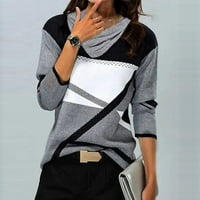 Ženska modna ležerna pozicioniranje presavijena V-izrez dugih rukava za bluze Dressy Trendy plus veličina