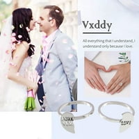 Prsten za žene nehrđajući nakit Njegov par vjenčani set Muški par Valentinova angažman vjenčani čelični