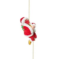 Lulshou Božićni ukrasi, božićna dekoracija Djed Mraz Claus Electric Penjanje visećim ljestvicama xmas