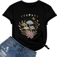 Ljetni suncokretov gnomi gljive seoski vrt ženska majica crni tee