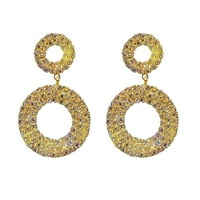 Korashan Minđuše za žene, nove modne luksuzne okrugle dijamantske naušnice Žene Gold Rosegold Glitter