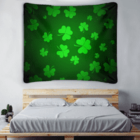 Dan svetog Patrika Tapiserija zelena tiskana zidna umjetnost tapiserija pogodna za spavaću sobu kućna spavaća soba sv. Patrickov day poklon za njega i nju