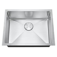 Udaranje kuhinjskog sudopera, 15 17 10 Jednostruka kuhinja sudoper mjerač od nehrđajućeg čelika kuhinja