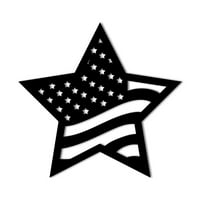 Američka zastava u zvijezdi - Metalni zidni potpisao sa zidom Zvijezde Zidna umjetnost