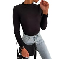 Ženska majica dugih rukava kornjača dugih rukava proljeće jesenski čvrsti mršavi donji teži dame u pulovera elegantna modna putovanja