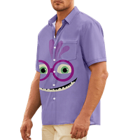 Ležerno dugme dolje Havajska majica kratki rukav za muškarce Monsters University Party Tops 6XL plus
