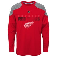 Outstuff Detroit Crvena krila NHL dječake Mladić Gamma košulje s dugim rukavima, crvena