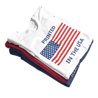 Američka zastava Crab patriotski odrasli kratki rukav majica-bijeli-4xl