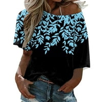 Ženska Boho Lood Top Ljetna bluza Majica One Plus size cvjetno tiskano ramena ženska bluza