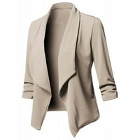 Sanbonepd Trendy duga jakna od pune boje casual blezer za žene