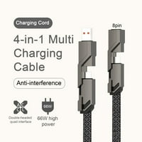 Kabel za punjenje ANVAZISE Četiri sučelja Veliki prijenos brzi priključak za punjenje 4-ud 66W USB C