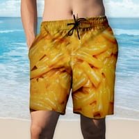Muške hlače za muške hrane Realistične 3D tiskane ljetne kratke hlače Plaže Swim Swims