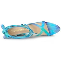 Allegra K sandale Tie Dye platforma maturalne sandale Visoke bučne potpetice za žene