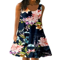 GRIANLOOK LESTO Ljeto odijelo za ljuljanje Sunderss Swing Haljina cvjetne printom MIDI haljine žene