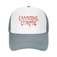 CEPTEN muški i ženski ulični stil sa Cannibal Corpse logo Logo Podesivi kamiondžija Mersh šešir sive