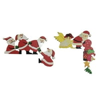 ORNAMENT okvira vrata Santa Claus Reindeer Angel Girl Bright Color Sturdy Crafts Pokloni Scena izgleda