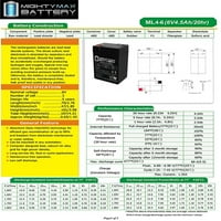 6V 4.5Ah SLA zamjenska baterija za astralitit ny-3a - pakovanje