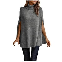 Smanjeni ženski džemper turtleneck džemper pulover Čvrsta boja udobna srednja dugih rukava s dugim rukavima
