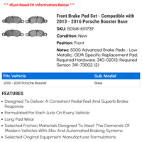 Prednji set kočnice - kompatibilan sa - Porsche Boxster Base 2015