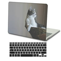 Kaishek tvrda futrola Kompatibilan je samo novi MacBook Air S + crni poklopac tipkovnice A1932 & A2179 & A M1, USB tipa-c životinja 225