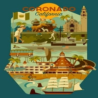Coronado, Kalifornija, Geometrijska, Contour