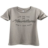 Cilj za planine ne osvrćemo ženska modna opuštena majica Tee ugljen sivi x-veliki