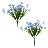 IOPQO umjetni cvjetovi paketi umjetni cvijeće na otvorenom lažni cvijeće zeleni grmlje vrtni trijem cvjetni ukras plava boja plava