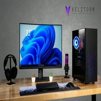 Velztorm Sivet Custom Custom izgrađen igralište, WiFi, USB 3.2, HDMI, Bluetooth, Win Pro)