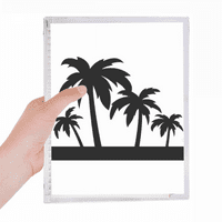 Crna kokosova stablo obrisa bilježnica Labavi dnevnik Repucable Domaćin