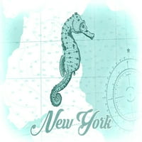 New York, Seahorse, Teal, Obalna ikona