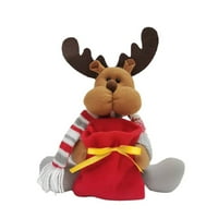 Kiskick Vibrant Božićna lutka sa zagrljajem zagrljaj: živopisni božićni stil, kravata, Xmas Santa Claus Elk Snjegović - poklon torba za dom