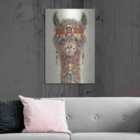 Luxe Metal Art 'Hippie Llama II' autor Carolee Vitalatti Metal Wall Art, 24 X36