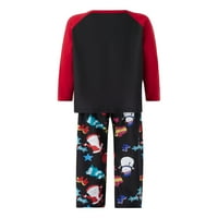 Pudcoco slatka porodična roditelj-dijete božićne pidžame modni dugi rukav okrugli vrat Santa tiskani vrhovi pantalona kućna odjeća