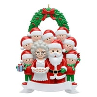 Povrat i čišćenje Personalizirano Porodično Božićno stablo Ornament Slatka praznična zimska naklona godina Izdržljivi obiteljski ukras za ukrase na božićnom artiklu