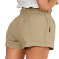 Luxplum ženske kratke vruće hlače Bermuda Ljeto plaža Kratke hlače Elastični struk mini pantne casual