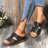 Sandale za žene Drćene ljetne ortopedske sandale sa lukom potporne sandale Žene ljetne flip papuče