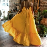 Žene Ljetne haljine Ležerne prilike sa čvrstim kaišem džepom Labave bez ljupke Boho haljina