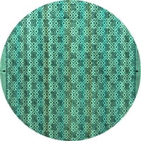 Ahgly Company Zatvorena okrugla apstraktna tirkizna plava modernih prostirki, 6 'runda