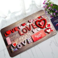 Valentine Love Hearts Drveni stol vratnih kade ulaznim prostirnim prostircima 23.6x