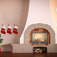 HOBEAUTY PLAY-FING HARGING Personalizirani božićni čarapa Izdržljivi pleten s luksuznim privjeskom za