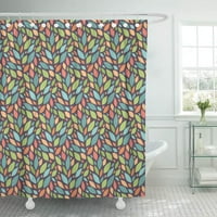 Zeleni apstraktni proljetni uzorak teal boja grafički list priroda postrojenje tirkizne tuš s zavjesom za kupatilo