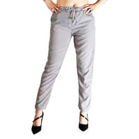 GUBOTARE Hlače za žene Dressy Ležerne prilike ženske hlače visokog struka Kapri hlače sa džepovima široke