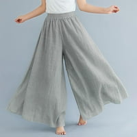 Ženske hlače Ljetni dvostruki sloj elastični struk Culots Materijal Udobne kućne pantalone za žensko