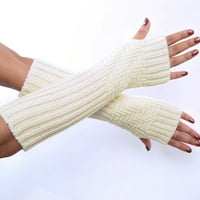 Rukavice za žene za žene hladno vrijeme u boji uzorka ruka od pola prsta